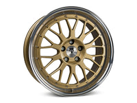 MbDESIGN LV1 7x17 ET 25 4x100 Gold glänzend lackiert Außenbett poliert