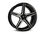 MbDESIGN KV1 9.5x19 ET 45 5x120 Schwarz glänzend lackiert Konturen poliert