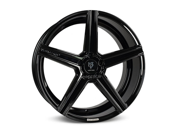MbDESIGN KV1 9.5x19 ET 45 5x108 Schwarz glänzend lackiert