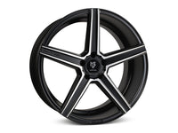 MbDESIGN KV1 8.5x19 ET 20 5x120 Schwarz seidenmatt lackiert Konturen poliert