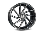 MbDESIGN KV2 8.5x20 ET 45 5x130 Grau glänzend lackiert Konturen poliert