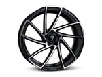 MbDESIGN KV2 8.5x19 ET 42 5x120 Schwarz seidenmatt lackiert Konturen poliert