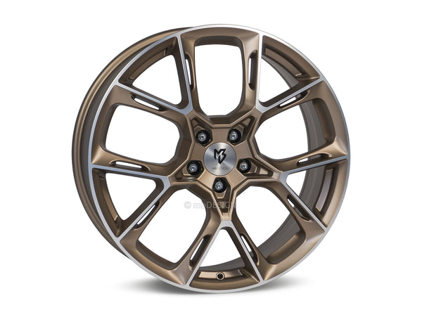 MbDESIGN KX1 8.5x20 ET 50 5x114.3 Bronze hell seidenmatt gepulvert Konturen poliert