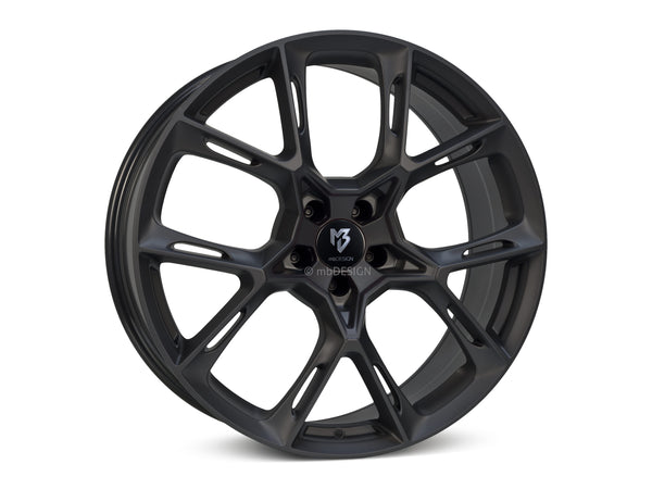 MbDESIGN KX1 8.5x20 ET 50 5x114.3 Schwarz stumpfmatt gepulvert