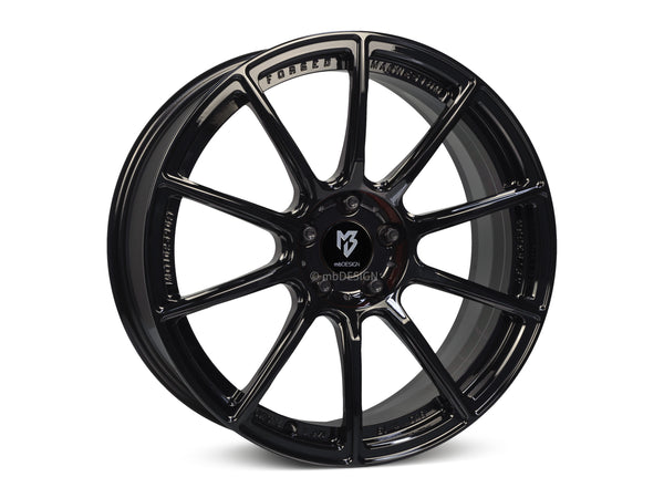MbDESIGN MF1 9x19 ET 47 5x112 Schwarz glänzend lackiert