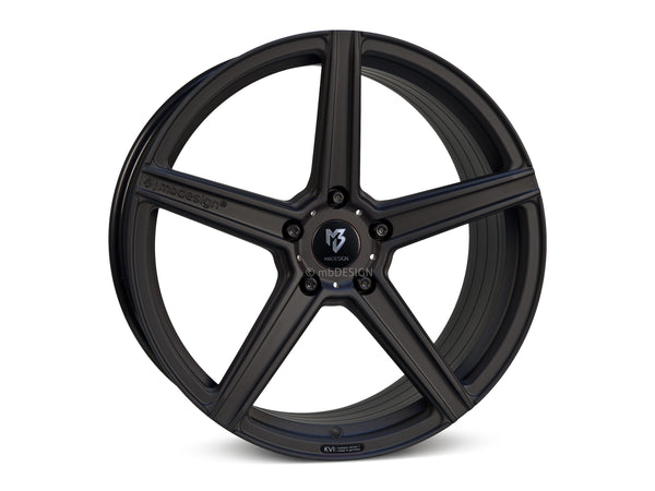 MbDESIGN KV1S 9x21 ET 45 5x130 Schwarz stumpfmatt gepulvert