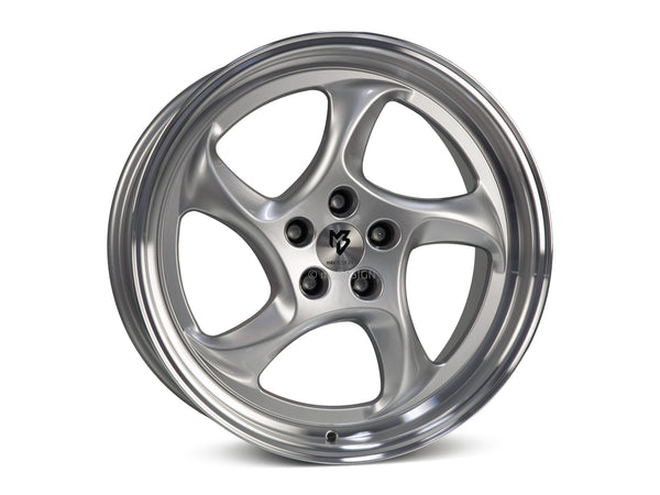 MbDESIGN TURBO 9x19 ET 42 5x114.3 Silber glänzend lackiert Außenbett poliert
