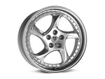 MbDESIGN TURBO S 9.5x19 ET 40 5x112 Silber glänzend lackiert Außenbett poliert