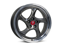 MbDESIGN TURBO 9.5x19 ET 40 5x112 Grau glänzend lackiert Außenbett poliert