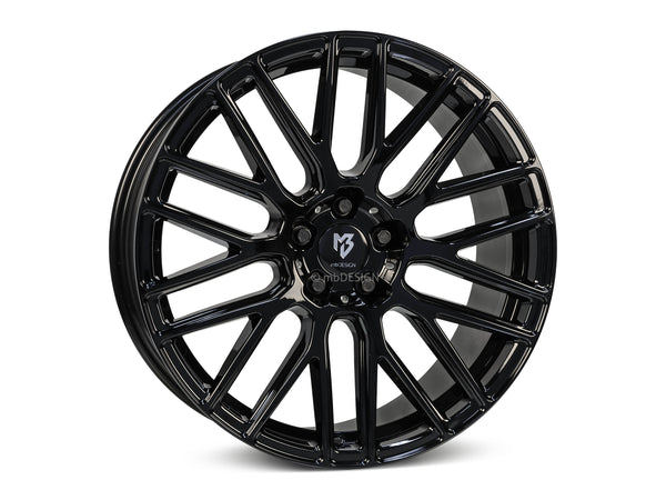 MbDESIGN KV4 7.5x18 ET 45 5x108 Schwarz glänzend lackiert