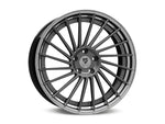MbDESIGN VR3.2 9x21 ET 28 5x120 Stern Grau matt lackiert Bett Glanzschwarz poliert