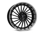 MbDESIGN VR3.2 10.5x21 ET 40 5x120 Stern Schwarz glänzend lackiert Bett Schwarz glänzend poliert