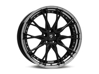 MbDESIGN KV3.2 9x21 ET 28 5x120 Stern Schwarz glänzend lackiert Bett Schwarz glänzend poliert