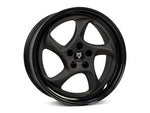 MbDESIGN TURBO 9.5x19 ET 40 5x112 Stern Schwarz stumpfmatt gepulvert Bett Glanzschwarz lackiert