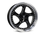 MbDESIGN TURBO S 9.5x19 ET 40 5x112 Schwarz glänzend lackiert Außenbett poliert