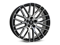 MbDESIGN KV4 8.5x18 ET 45 5x120 Schwarz glänzend lackiert Front poliert