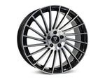 MbDESIGN VR3 8.5x20 ET 45 5x108 Schwarz glänzend lackiert Front poliert