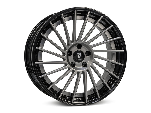 MbDESIGN VR3.2 10.5x21 ET 35 5x112 Stern Grau matt Bett Glanzschwarz lackiert