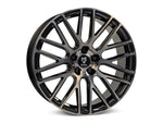 MbDESIGN KV4 8.5x22 ET 40 5x114.3 Rauchschwarz glänzend lackiert Front poliert