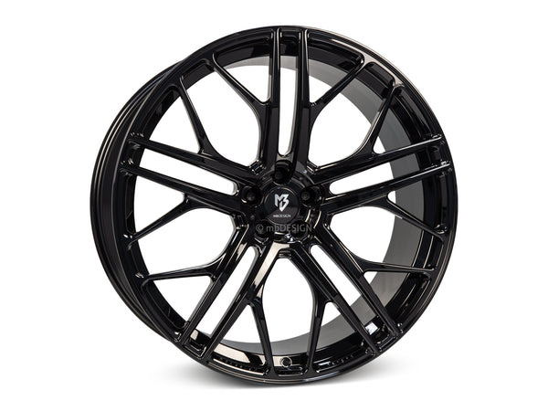 MbDESIGN SF1 10x24 ET 35 5x108 Schwarz glänzend lackiert