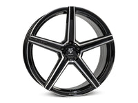 MbDESIGN KV1S 8x21 ET 40 5x110 Schwarz glänzend lackiert Konturen poliert