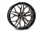 MbDESIGN SF1 12x22 ET 65 ZV Rauchschwarz glänzend lackiert Front poliert