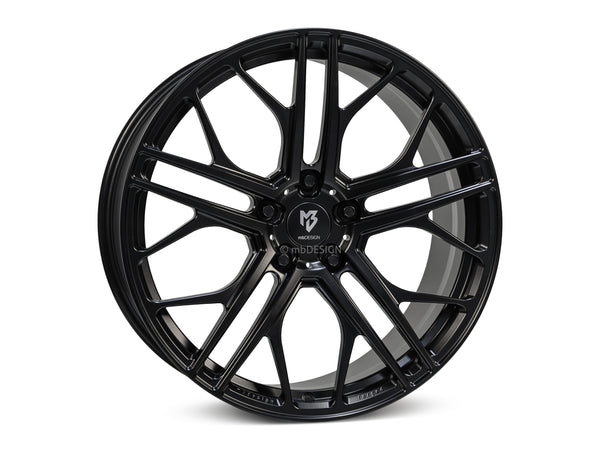 MbDESIGN SF1 10x24 ET 35 5x108 Schwarz seidenmatt lackiert