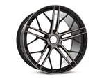 MbDESIGN SF1 8.5x20 ET 53 ZV Rauchschwarz glänzend lackiert Front poliert